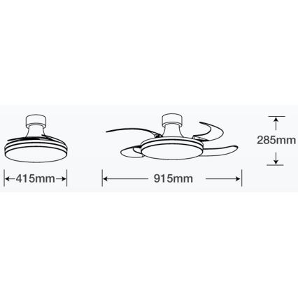 FANAWAY 210664 - Ανεμιστήρας οροφής LED ντιμαριζόμενος ORBIT LED/25W/230V μπεζ/λευκό + τηλεχειριστήριο