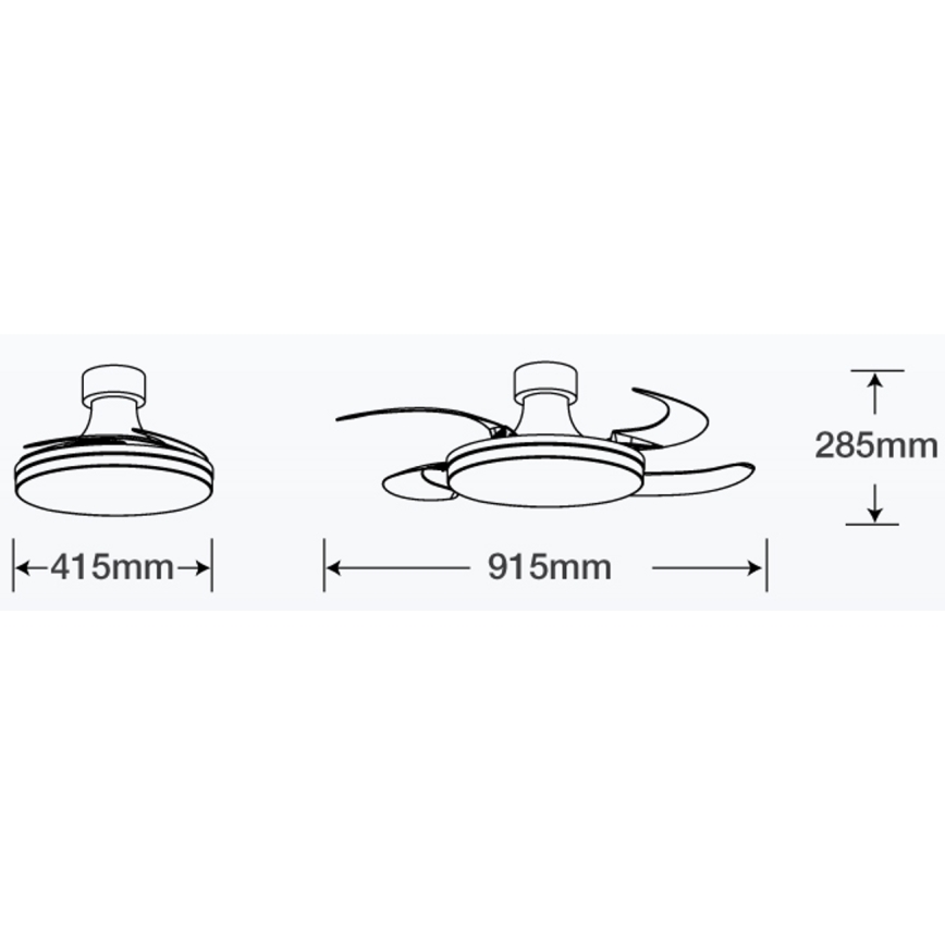 FANAWAY 210664 - Ανεμιστήρας οροφής LED ντιμαριζόμενος ORBIT LED/25W/230V μπεζ/λευκό + τηλεχειριστήριο