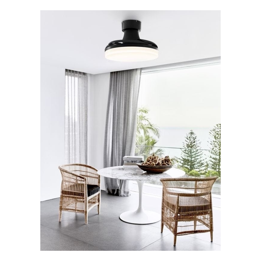 FANAWAY 210665 - Ρυθμιζόμενος φωτισμός οροφής ανεμιστήρα ORBIT LED/25W/230V μαύρο + τηλεχειριστήριο