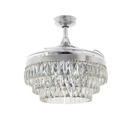 FANAWAY 212923 - Ανεμιστήρας οροφής LED VEIL 6xE14/4,5W/230V γυαλιστερό χρώμιο + τηλεχειριστήριο
