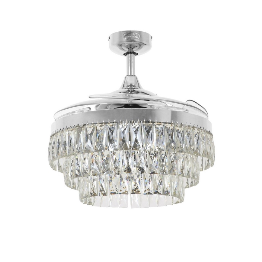 FANAWAY 212923 - Ανεμιστήρας οροφής LED VEIL 6xE14/4,5W/230V γυαλιστερό χρώμιο + τηλεχειριστήριο