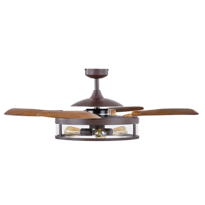 FANAWAY 212925 - LED Ανεμιστήρας οροφής CLASSIC 3xE27/4W/230V καφέ + τηλεχειριστήριο