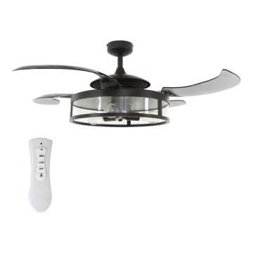 FANAWAY 212927 - LED ανεμιστήρας οροφής CLASSIC 3xE27/4W/230V μαύρος Ø 112 εκ. + τηλεχειριστήριο