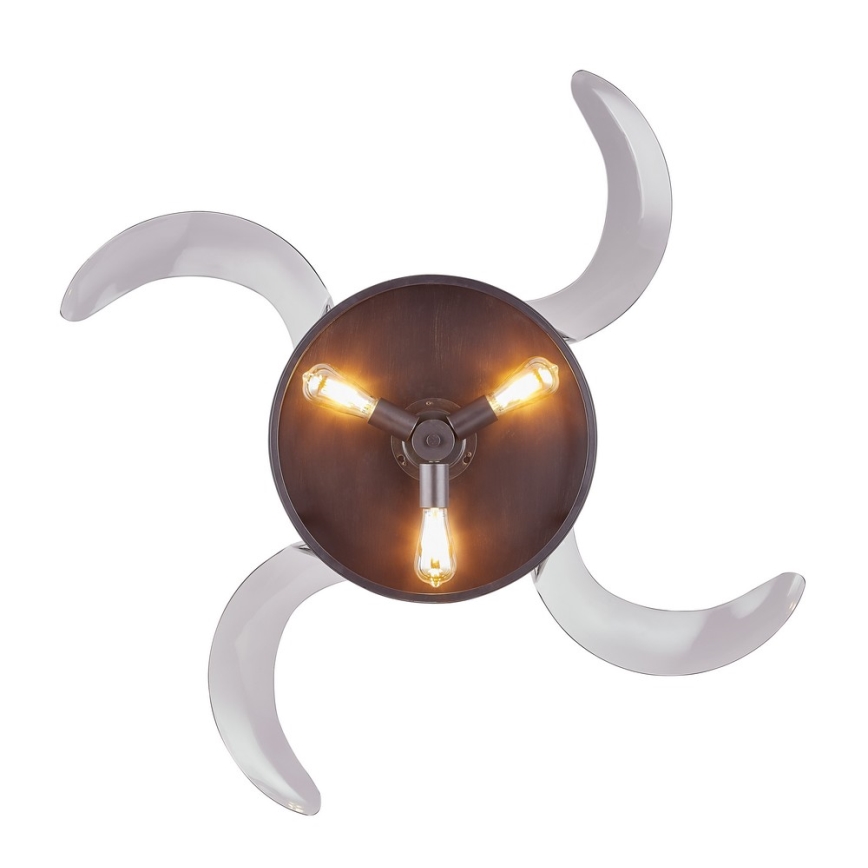 FANAWAY 212927 - Οροφής ανεμιστήρας LED CLASSIC 3xE27/4W/230V μαύρο + τηλεχειριστήριο