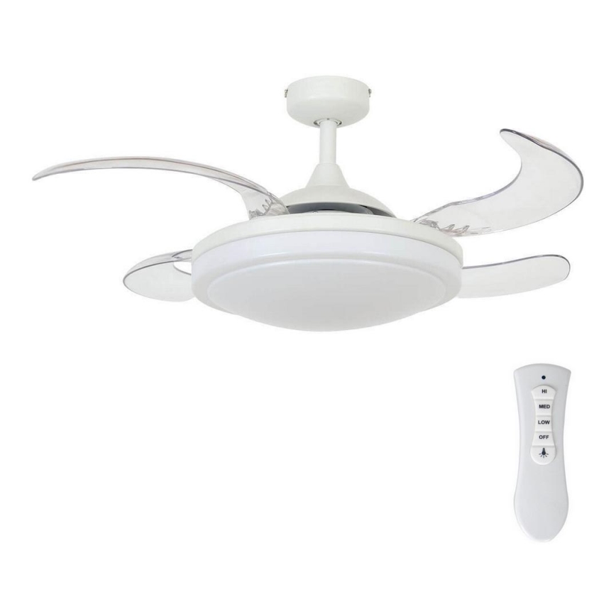 FANAWAY 212980 - Ανεμιστήρας οροφής EVORA 2xE27/15W/230V λευκό + τηλεχειριστήριο