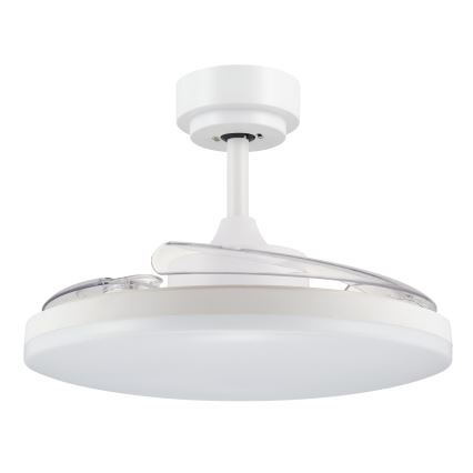FANAWAY 21612949 - Ανεμιστήρας οροφής LED Dimmable STROLL LED/30W/230V 2700/3500/5000K διάμετρος 106 cm λευκό/διαφανή + τηλεχειριστήριο