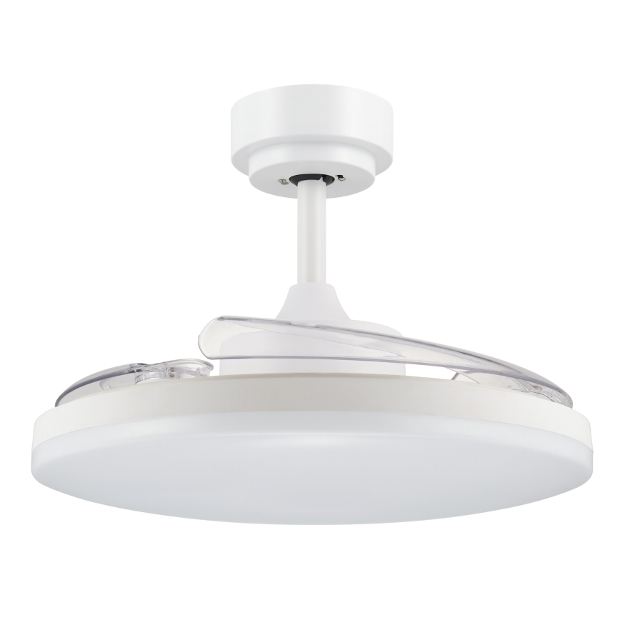 FANAWAY 21612949 - Ανεμιστήρας οροφής LED Dimmable STROLL LED/30W/230V 2700/3500/5000K διάμετρος 106 cm λευκό/διαφανή + τηλεχειριστήριο