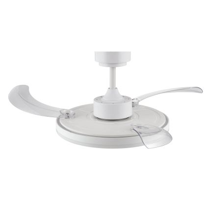 FANAWAY 21612949 - Ανεμιστήρας οροφής LED Dimmable STROLL LED/30W/230V 2700/3500/5000K διάμετρος 106 cm λευκό/διαφανή + τηλεχειριστήριο