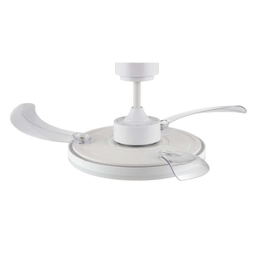 FANAWAY 21612949 - Ανεμιστήρας οροφής LED Dimmable STROLL LED/30W/230V 2700/3500/5000K διάμετρος 106 cm λευκό/διαφανή + τηλεχειριστήριο