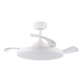 FANAWAY 21612949 - Ρυθμιζόμενος οροφής ανεμιστήρας LED STROLL LED/30W/230V 2700/3500/5000K διάμ. 106 εκ. λευκός/διάφανος + τηλεχειριστήριο