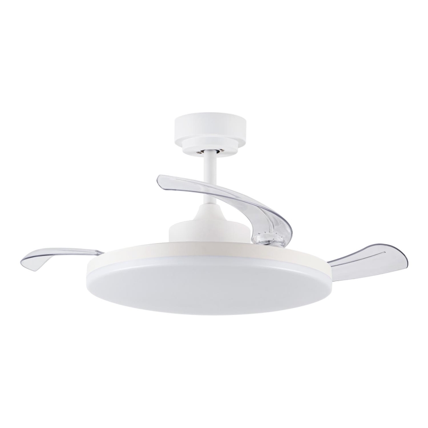 FANAWAY 21612949 - Ανεμιστήρας οροφής LED Dimmable STROLL LED/30W/230V 2700/3500/5000K διάμετρος 106 cm λευκό/διαφανή + τηλεχειριστήριο