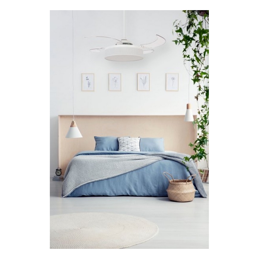 FANAWAY 511030 - LED Ανεμιστήρας οροφής FRASER 3xE27/20W/230V λευκό + τηλεχειριστήριο