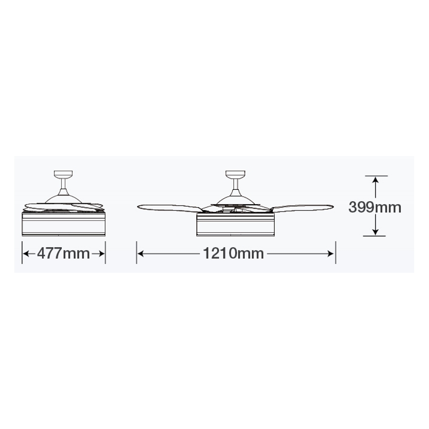 FANAWAY 511030 - LED Ανεμιστήρας οροφής FRASER 3xE27/20W/230V λευκό + τηλεχειριστήριο