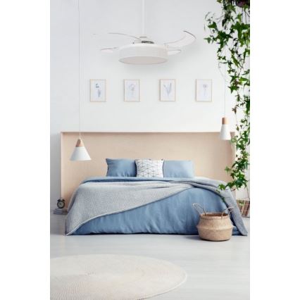 FANAWAY 511030 - Οροφής ανεμιστήρας LED FRASER 3xE27/20W/230V λευκός + τηλεχειριστήριο