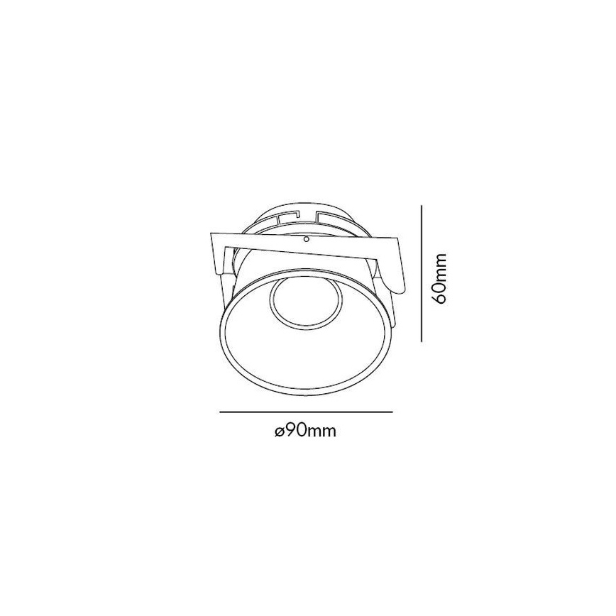 FARO 02200503 - Χωνευτό φως μπάνιου FRESH 1xGU10/50W/230V IP44