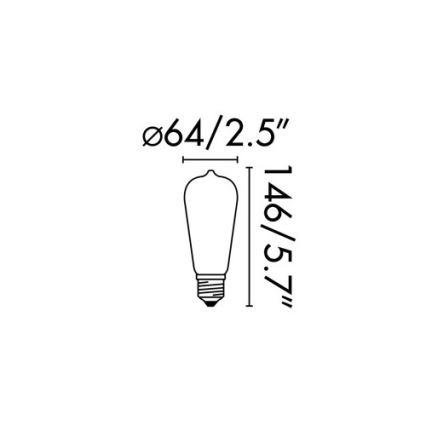 FARO 17428 - Λαμπτήρας LED FILAMENT E27/4W/230V 2200K