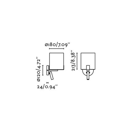 FARO 20053 - Λάμπα τοίχου LED NILA 1xE27/15W/230V + LED/3W κρεμ/μαύρο