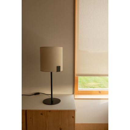 FARO 20054 - Eπιτραπέζια λάμπα NILA 1xE27/15W/230V κρεμ/μαύρο