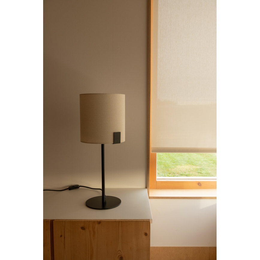 FARO 20054 - Eπιτραπέζια λάμπα NILA 1xE27/15W/230V κρεμ/μαύρο