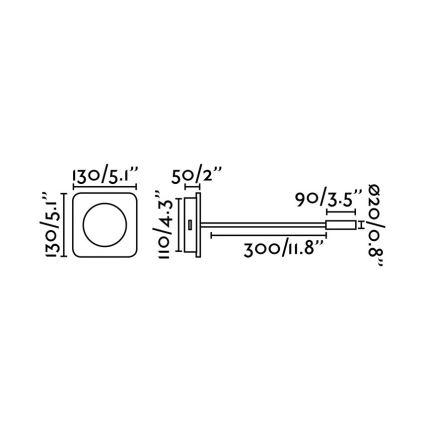 FARO 20060 - LED Λάμπα τοίχου MOOD LED/2W/230V