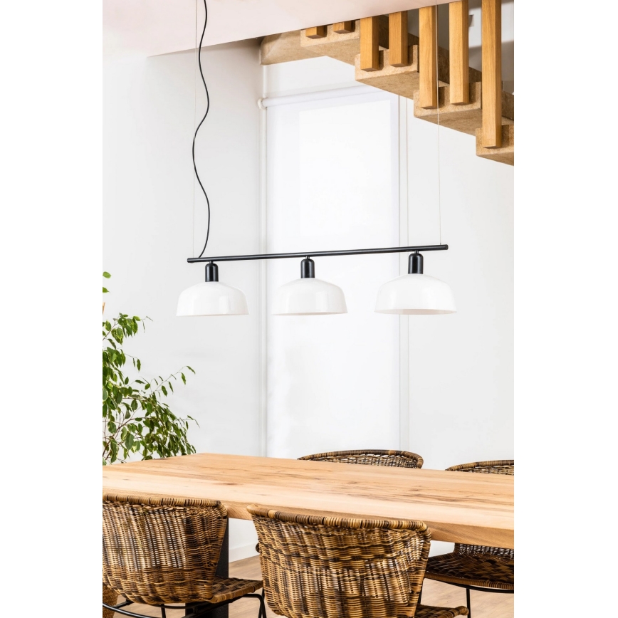 FARO 20338-119 - Κρεμαστό φωτιστικό οροφής TATAWIN 3xE27/15W/230V μαύρο