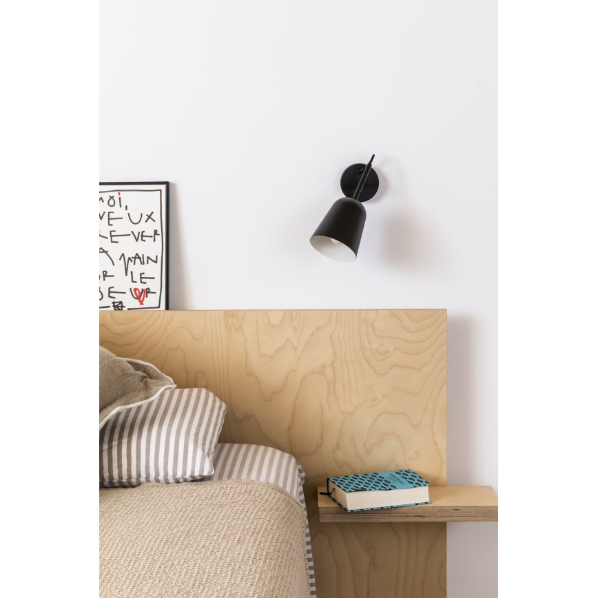 FARO 28257 - Λάμπα τοίχου STUDIO 1xE14/8W/230V μαύρο