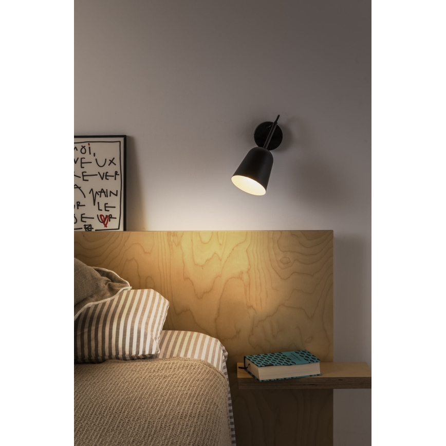 FARO 28257 - Λάμπα τοίχου STUDIO 1xE14/8W/230V μαύρο