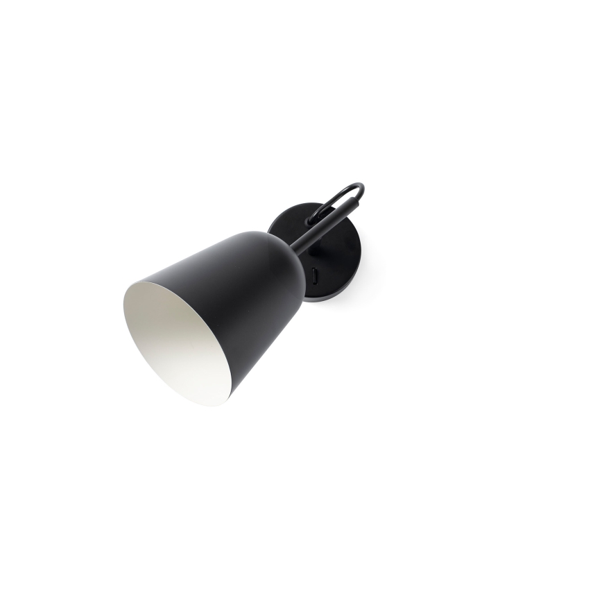 FARO 28257 - Λάμπα τοίχου STUDIO 1xE14/8W/230V μαύρο