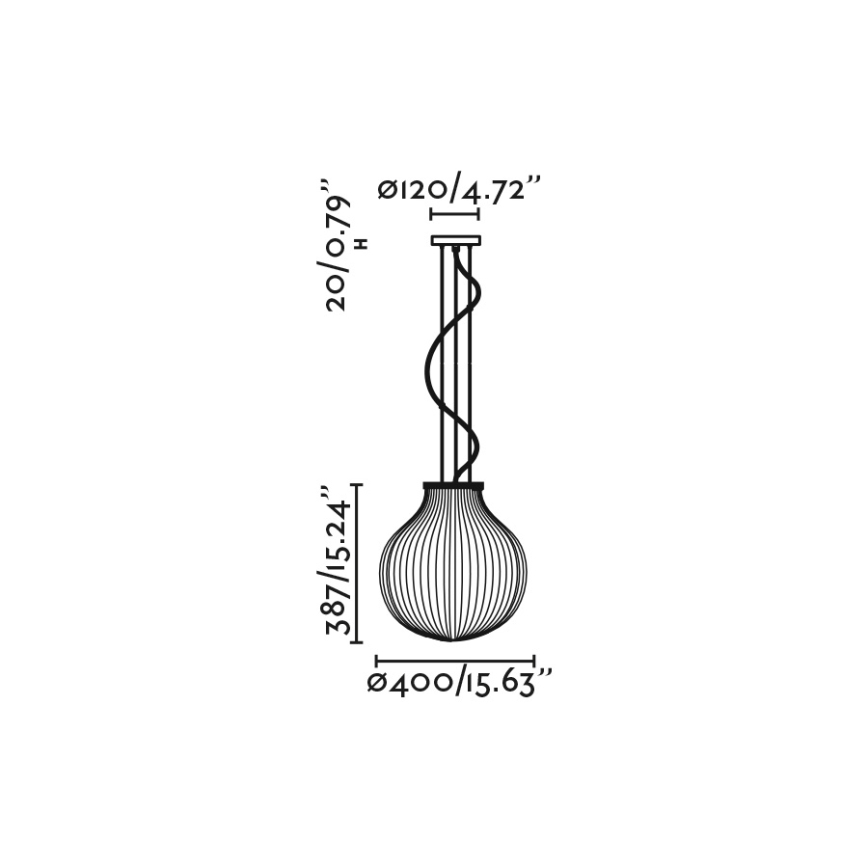 FARO 28301 - Κρεμαστό φωτιστικό οροφής ISABELLE 1xE27/15W/230V διάμετρος 40 cm λευκό