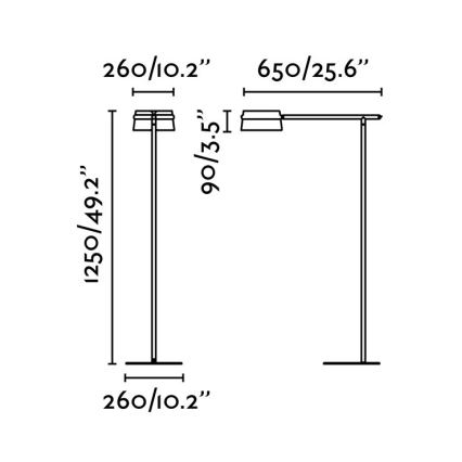 FARO 29569 - LED Dimmable επιδαπέδια λάμπα αφής LOOP LED/6W/230V