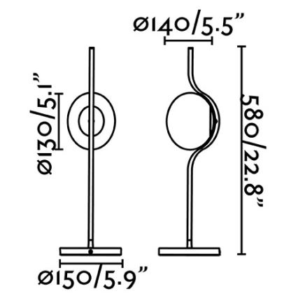 faro 29692d - LED Dimmable επιτραπέζια λάμπα αφής LE VITA LED/6W/230V χρυσό