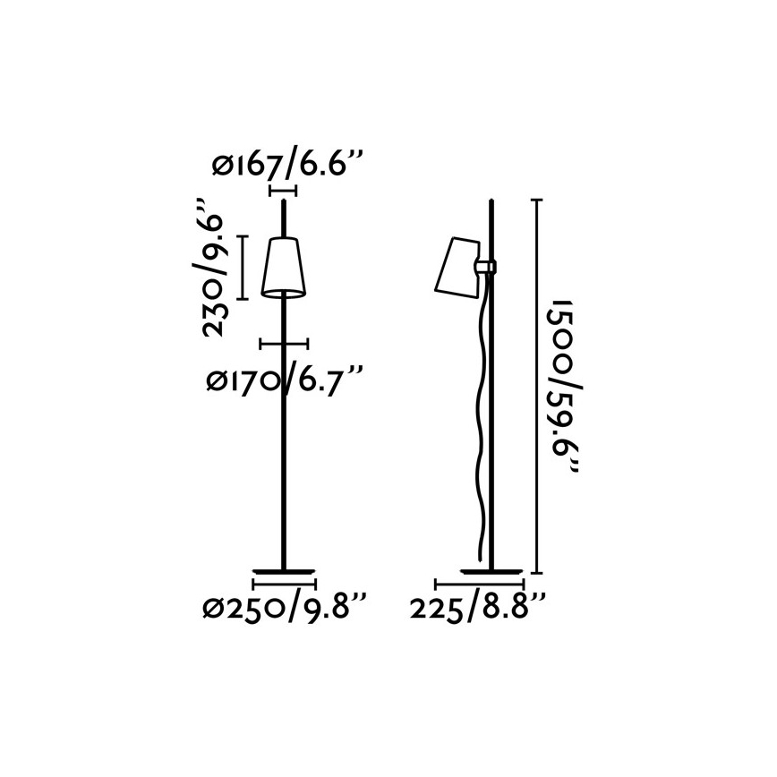 FARO 29998 - Επιδαπέδια λάμπα LUPE 1xE27/20W/230V γυαλιστερό χρώμιο