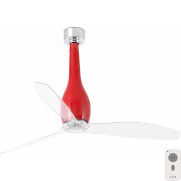 FARO 32002-ανεμιστήρας οροφής ETERFAN κόκκινος/διαφανής δ. 128 cm + τηλεχειριστήριο
