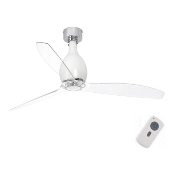 FARO 32020-Ανεμιστήρας οροφής MINI ETERFAN λευκός/διαφανής δ. 128 cm+τηλεχειριστήριο