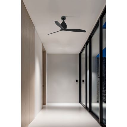 FARO 32030 - Ανεμιστήρας οροφής MINI ETERFAN μαύρο διάμετρος 128 cm + τηλεχειριστήριο