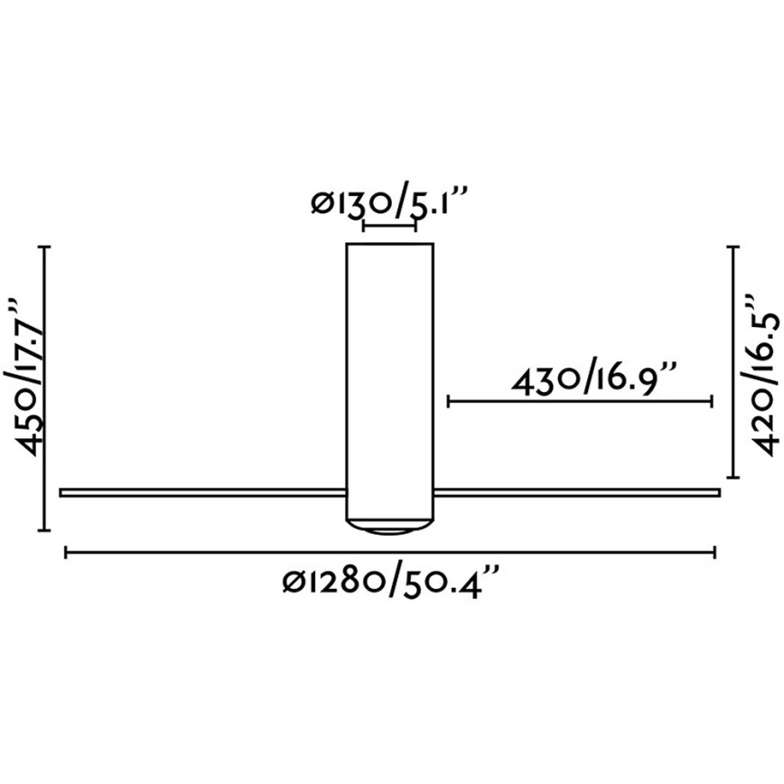 FARO 32036 - Ανεμιστήρας οροφής TUBE FAN μαύρο/διαφανής + τηλεχειριστήριο