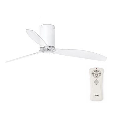FARO 32039 - Οροφής ανεμιστήρας MINI TUBE VENTIL διάφανος διάμ. 128 εκ. με τηλεχειριστήριο