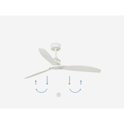 FARO 32101WP - Ανεμιστήρας οροφής JUST FAN M λευκός δ. 128 cm SMART + τηλεχειριστήριο