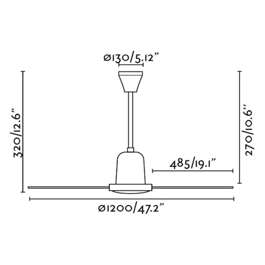 FARO 33005 - Ανεμιστήρας οροφής ECO INDUS δ. 120 cm λευκό