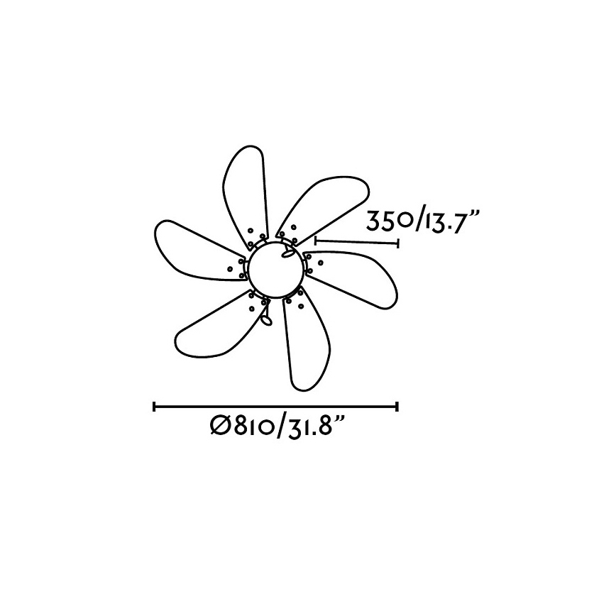 FARO 33179 - Ανεμιστήρας οροφής PALAO 1xE14/40W/230V