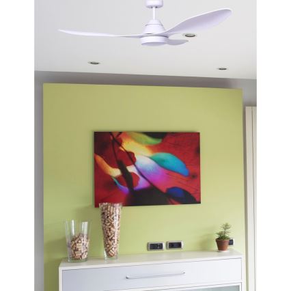 FARO 33346 - Ανεμιστήρας οροφής LED POLARIS LED/18W/230V λευκό δ. 132 cm + τηλεχειριστήριο