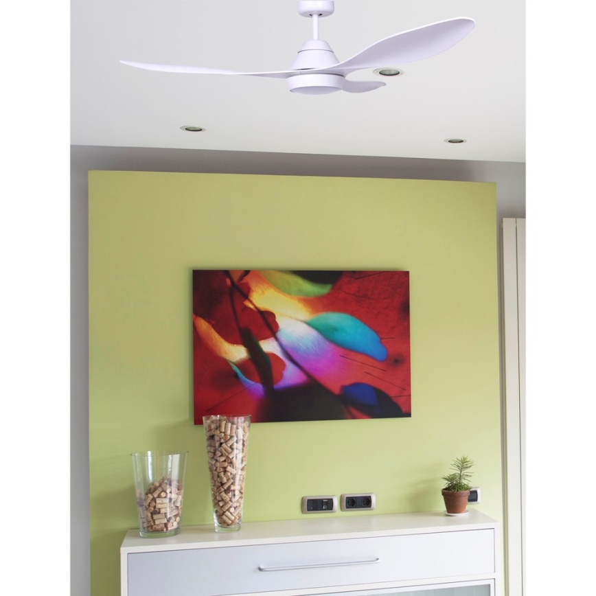 FARO 33346 - Ανεμιστήρας οροφής LED POLARIS LED/18W/230V λευκό δ. 132 cm + τηλεχειριστήριο