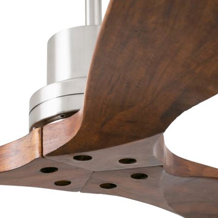 FARO 33370DC - Ανεμιστήρας οροφής LANTAU καφέ/ματ χρώμιο δ. 132 cm + τηλεχειριστήριο