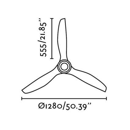 FARO 33382 - Ανεμιστήρας οροφής MINI ETERFAN δ. 128 cm + τηλεχειριστήριο