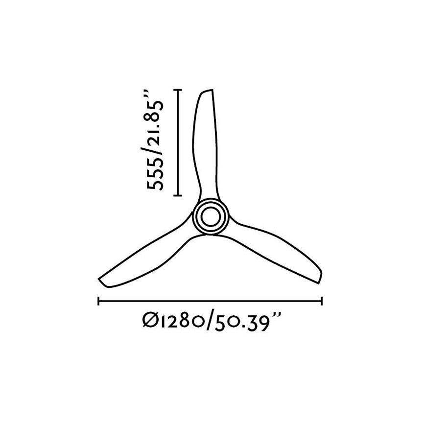 FARO 33382 - Ανεμιστήρας οροφής MINI ETERFAN δ. 128 cm + τηλεχειριστήριο