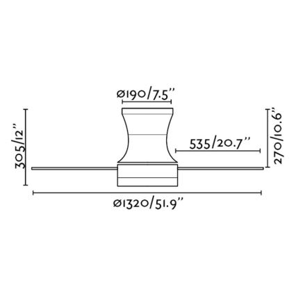 FARO 33385 - Ανεμιστήρας οροφής TONSAY 2xE27/15W/230V