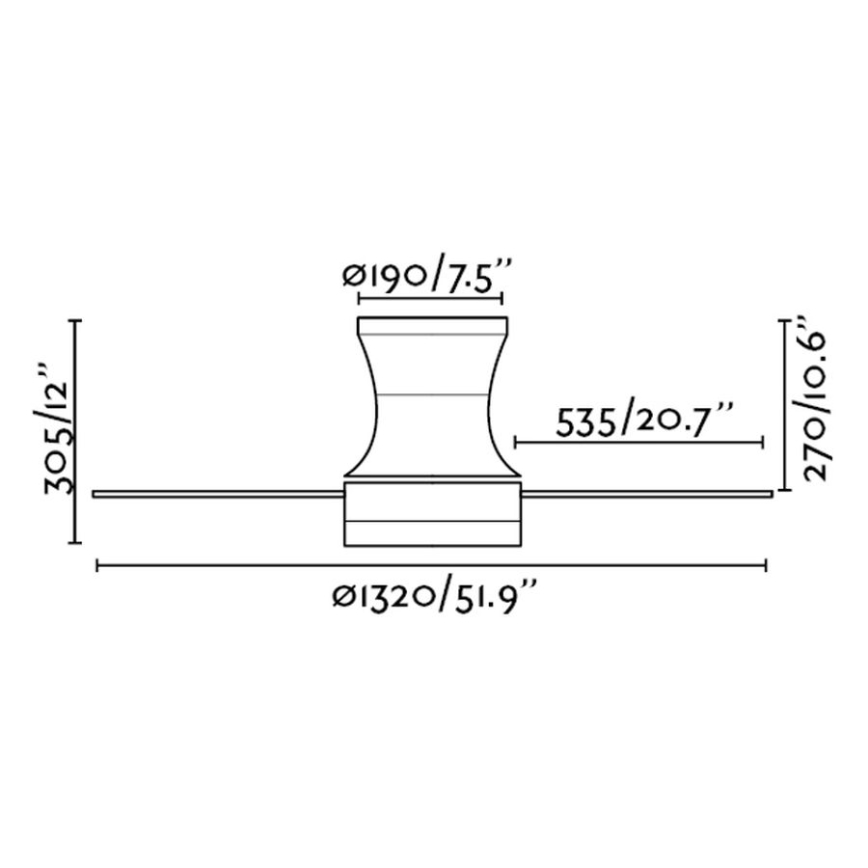 FARO 33385 - Ανεμιστήρας οροφής TONSAY 2xE27/15W/230V