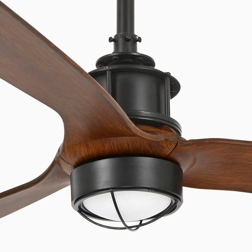 FARO 33395-10 - Ανεμιστήρας οροφής LED JUST FAN LED/16W/230V μαύρο/καφέ δ. 128 cm + τηλεχειριστήριο