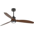FARO 33395WT1N - LED ανεμιστήρας οροφής με ντίμερ JUST FAN M LED/16W/230V, διάμ. 128 εκ., καφέ/μαύρο, Wi‑Fi Tuya + τηλεχειριστήριο