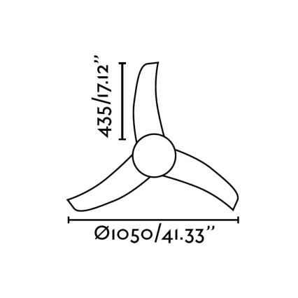 FARO 33416 - Ανεμιστήρας οροφής EASY 2xE27/15W/230V